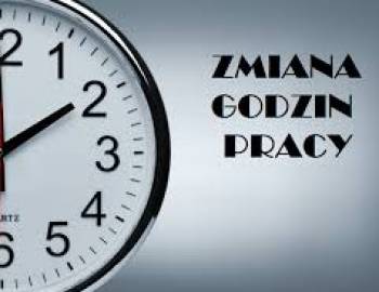Uwaga -  zmiana godzin pracy Przychodni Specjalistycznej. 